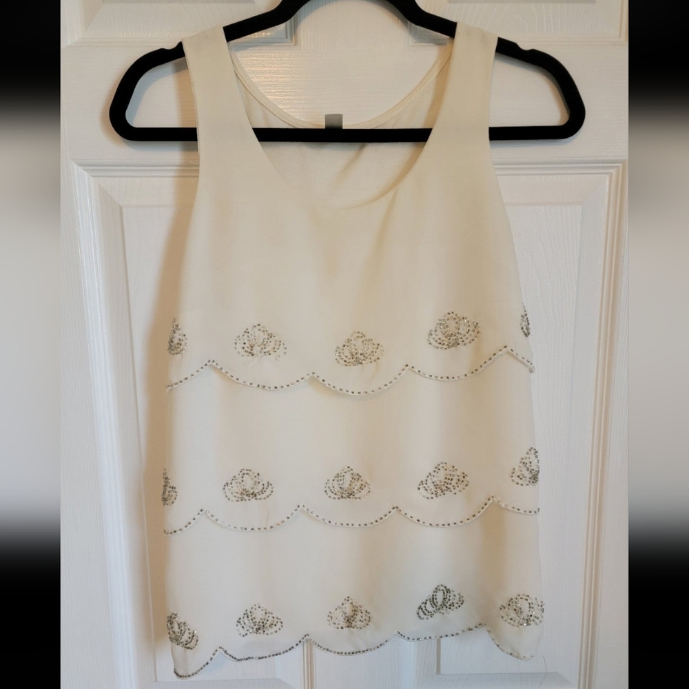 LC Lauren Conrad beaded tank top - Small